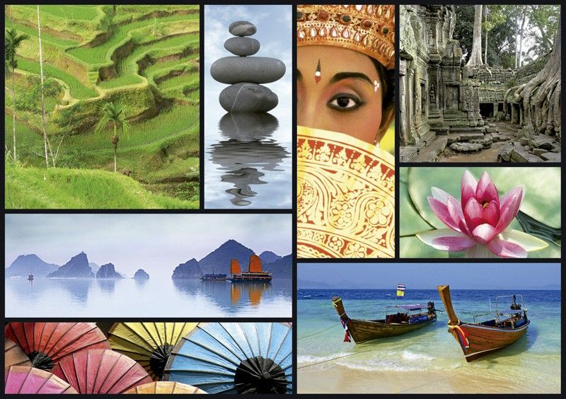 1000 COLORES DE ASIA - Puzzles Tu Me Completas