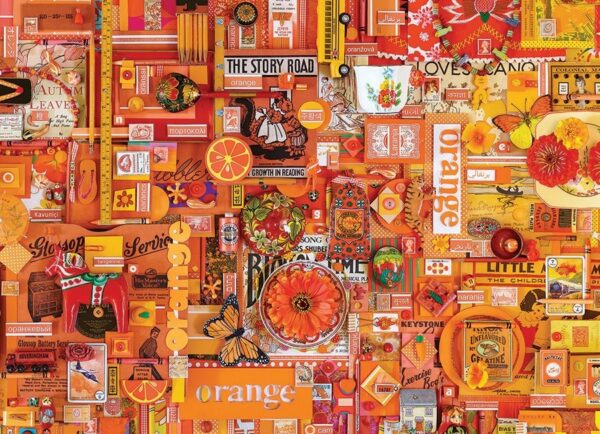 puzzle cobble hill 1000 piezas orange naranja