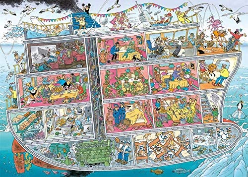 Puzzle Jan Van Haasteren 1000 Pezzi – 'CRUISE SHIP' – Avventura E Dettagli Assurdi – Dimensioni 68x49 Cm