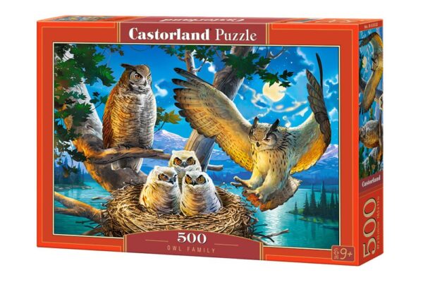 familia de buho puzzle animales 500 castorland