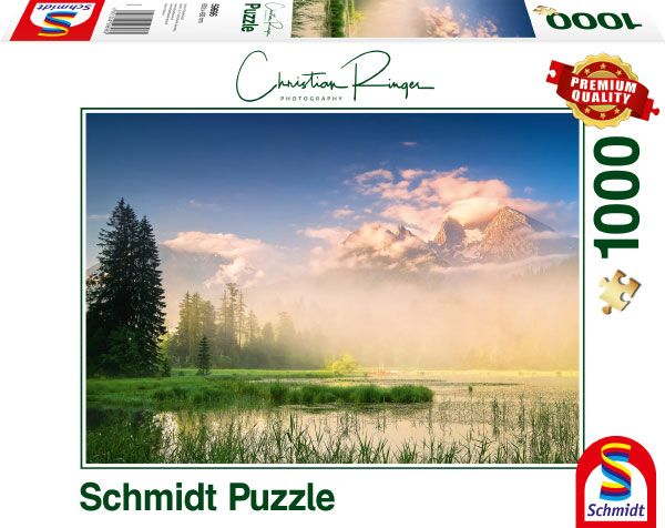 Hansepuzzle Berge Puzzle, 1000 Teile – Naturmotiv, Maße 90 X 31,7 Cm, Mit Aufbewahrungsbox & -beutel