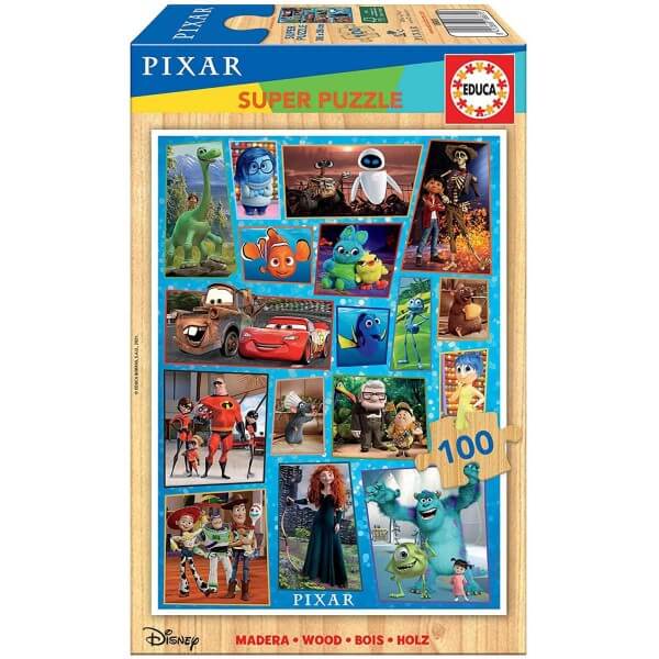 puzzle 100 'piezas madera disney pixar
