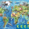 puzzle educa mapamundi dinosaurios 150 piezas