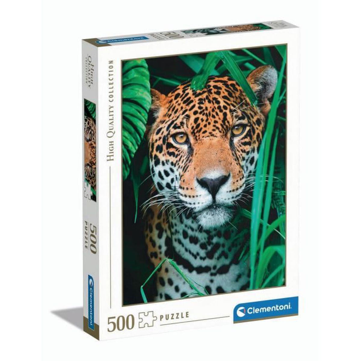 Puzzle Clementoni 500 Piezas – Jaguar De Cerca | Rompecabezas De Animales Para Adultos, Hecho En Italia Con Materiales Reciclados
