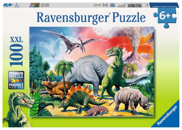 Puzzle 100 Bajo Los Dinosaurios De RAVENSBURGER
