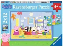 peppa pig-puzzle-ravesburger-2x12-piezas-referencia-05574