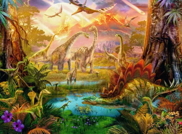 Puzzle 500 Tierra De Los Dinosaurios De RAVENSBURGER