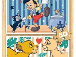 Puzzle 2x50 Disney Classics (Pinocho + Rey León) De EDUCA