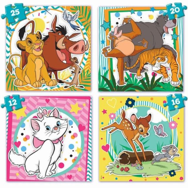 Disney Animales . Puzzle Maleta Progresivos 12-16-20-25
