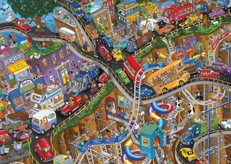 Schmidt Spiele Puzzle 1000 Teile ‚Verrückte Welt‘ Von Steve Skelton – Premium-Qualität