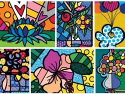 britto - puzzle-bluebird-romero-britto-collage-flores-y-flores-2000-piezas-referencia-90023puzzlestumecompletas