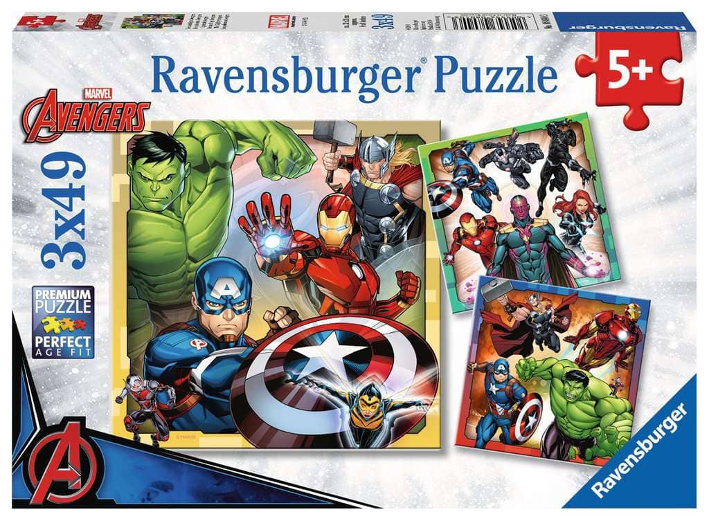 Puzzle 3 X 49 Los Poderosos Avengers De RAVENSBURGER