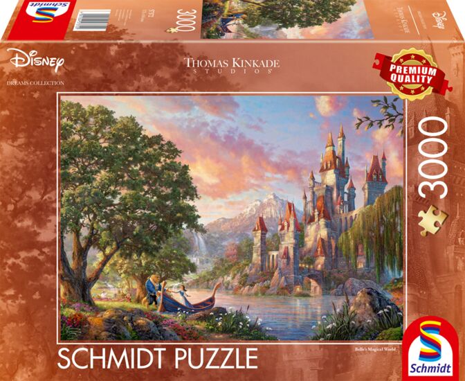 3000 Disney, el mundo mágico de Bella, Kinkade - Ref. 57372. Puzzle Schmidt 3000 piezas.