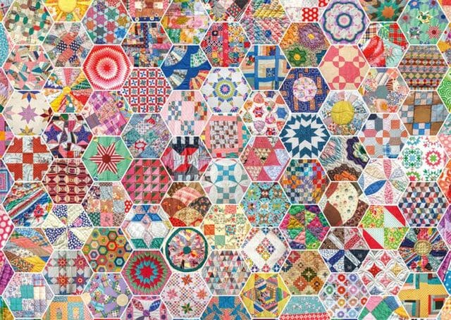 1000 Colcha de patchwork americana - Ref. 57384. Puzzle Schmidt 1000 piezas.
