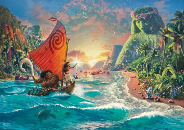 1000 Disney,Vaiana, Thomas Kinkade - Ref. 58030. Puzzle Schmidt 1000 piezas.