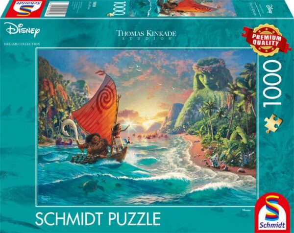 1000 Disney,Vaiana, Thomas Kinkade - Ref. 58030. Puzzle Schmidt 1000 piezas.