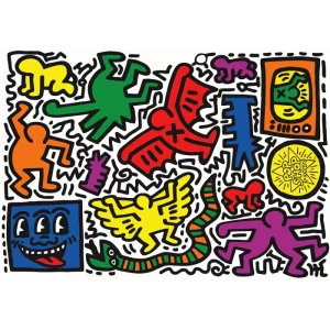 puzzle-clementoni-Keith-Haring-Compact-Novo-Art-1000-piezas-referencia-39756-puzzlestumecompletas