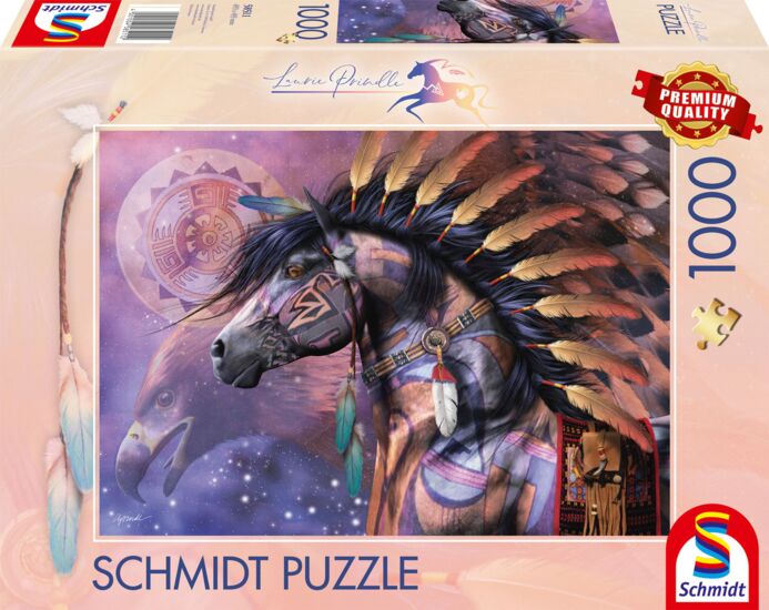 Schmidt Spiele 58511 Puzzle 1000 Pezzi 'Laurie Prindle, Sciamano' – Qualità Premium, Dimensioni 69,3x49,3 Cm