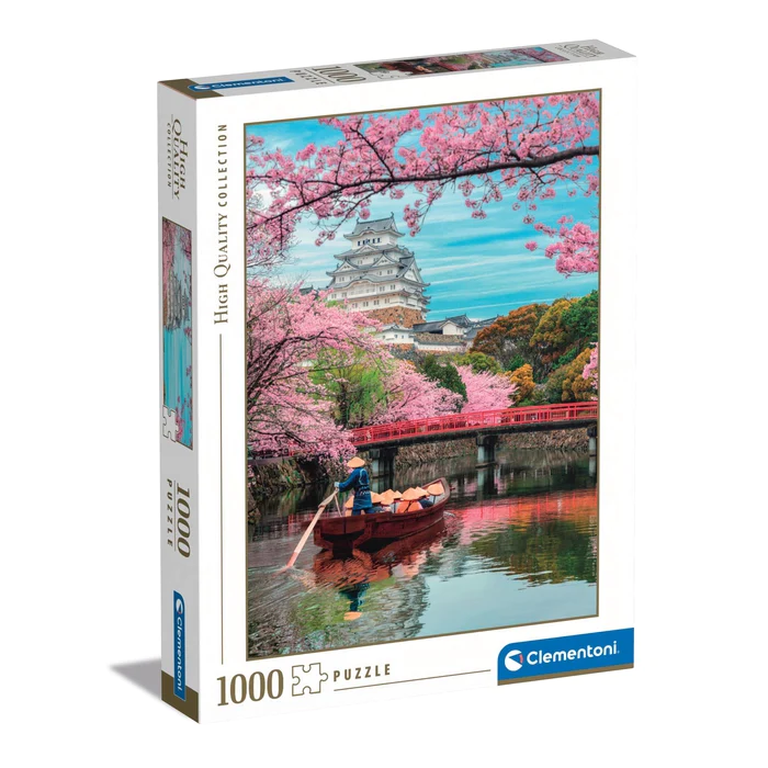 Clementoni Himeji Castle In Spring Puzzle 1000 Teile – Anspruchsvolles Erwachsenenpuzzle, 70x50 Cm, Made In Italy