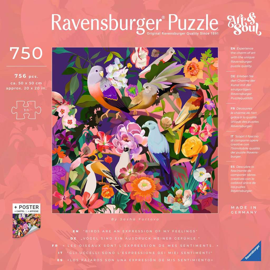 Puzzle 750 Observando A Las Aves De RAVENSBURGER En Puzzles Tu Me Completas
