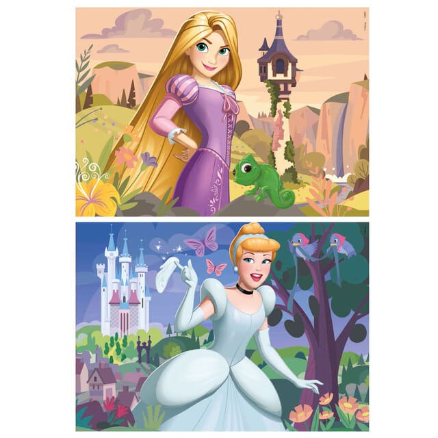 Puzzle 2x48 Princesas Disney (Rapunzel + Cenicienta) De EDUCA