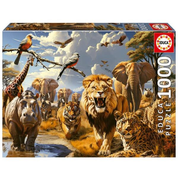 puzzle-educa-animales-salvajes-1000-piezas-referencia-19920