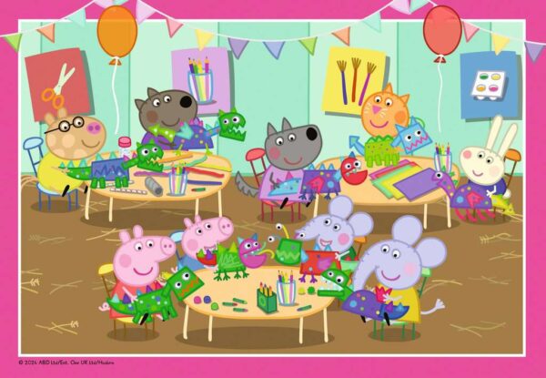 2 x 12 Peppa Pig - Ref. 04017. Puzzle Ravensburger 2 x 12 piezas.