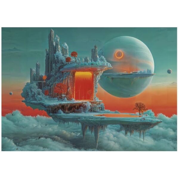 1000 Planeta de fuego y hielo - Ref. 20237_1. Puzzle Educa 1000 piezas.