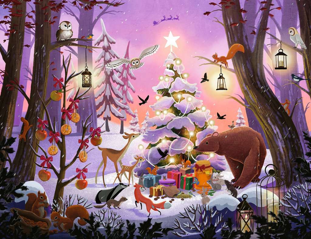 Puzzle 2000 Navidad En El Bosque De RAVENSBURGER En Puzzles Tu Me Completas