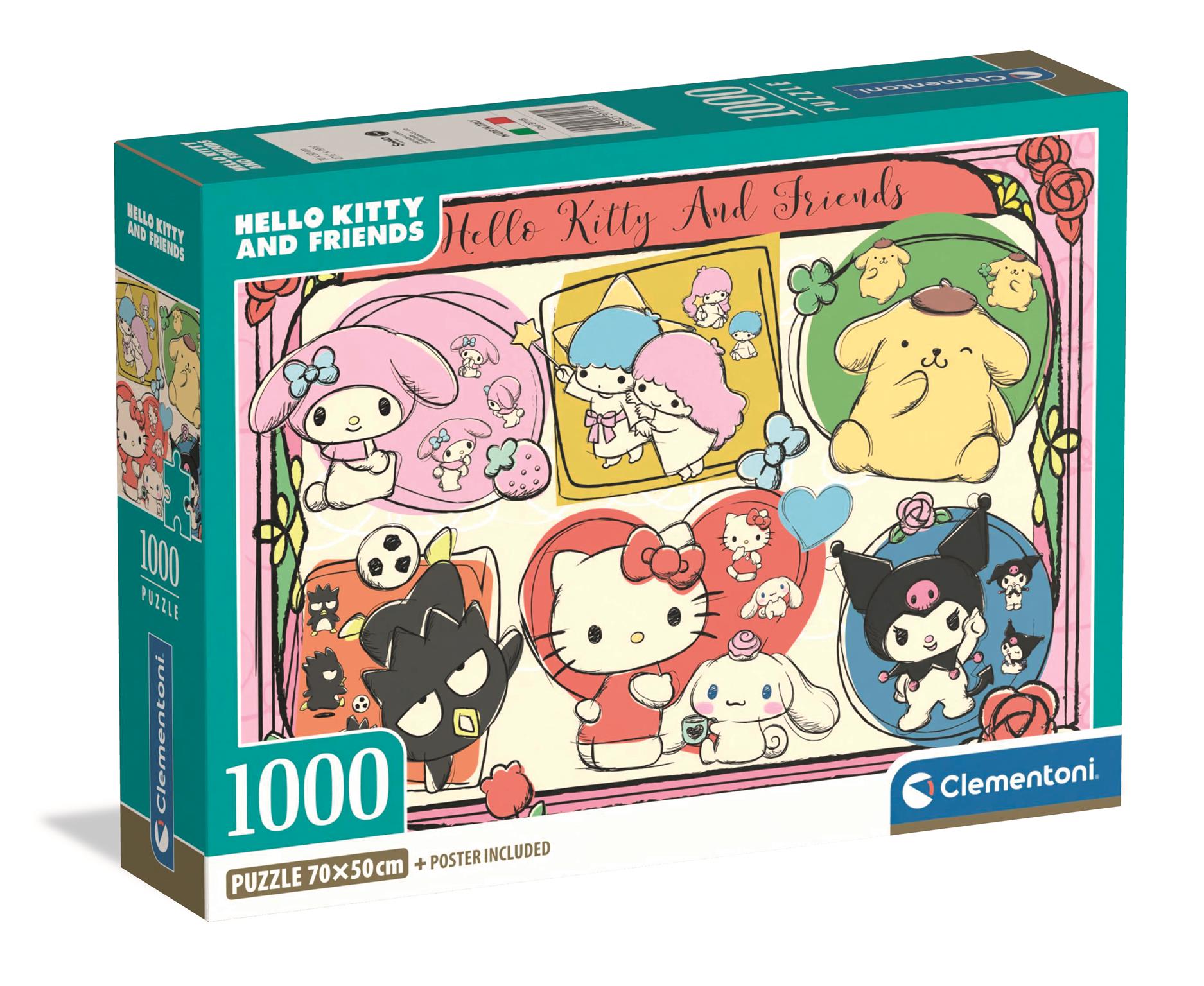 Puzzle 1000 HELLO KITTY -2 CAJA COMPACT De CLEMENTONI En Puzzles Tu Me ...